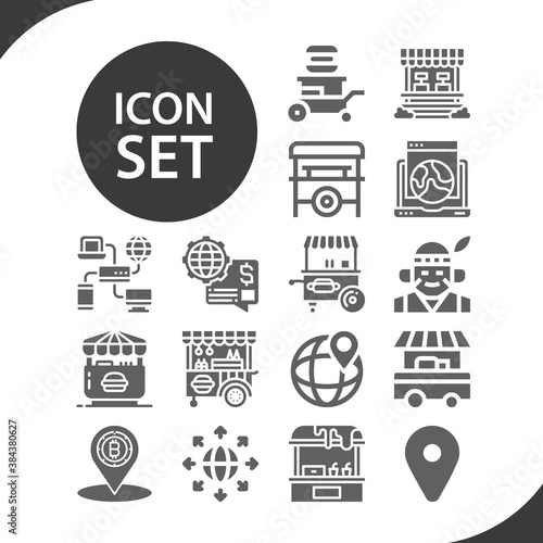 Simple set of local related filled icons.