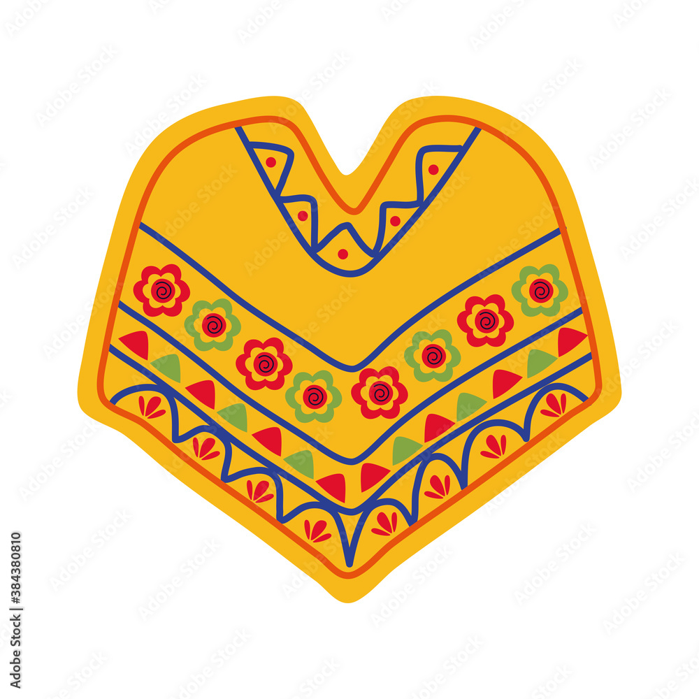 mexican culture poncho flat style mexican culture poncho flat style