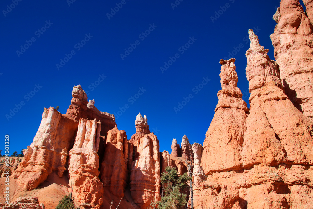 Bryce Canyon National Park, Utah, United States fantastic red hoodoos and bright light Bryce Canyon National Park, Utah, United States fantastic red hoodoos and bright light