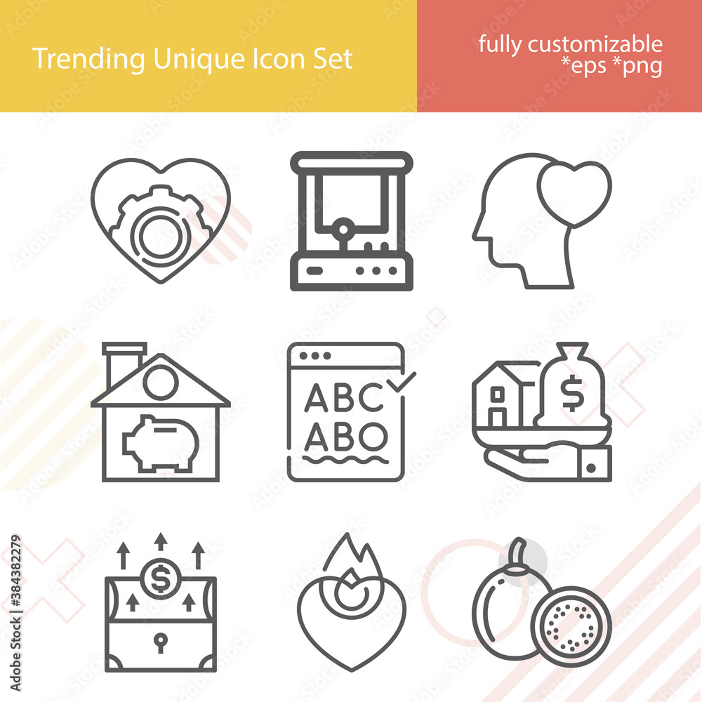 Simple set of possession related lineal icons. Simple set of possession related lineal icons.