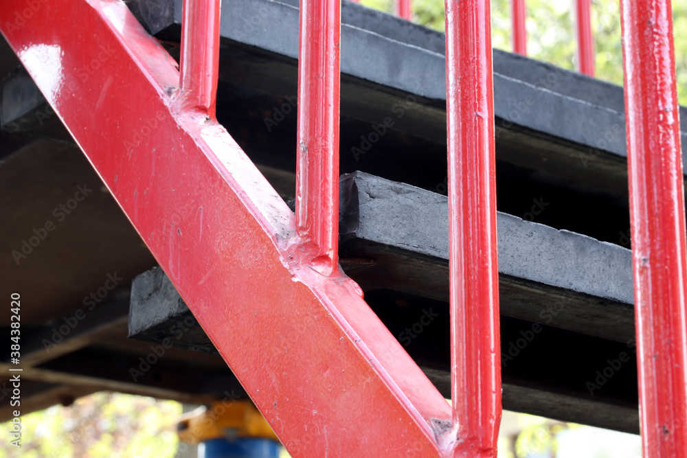 close-up metal equipment in the park close-up metal equipment in the park