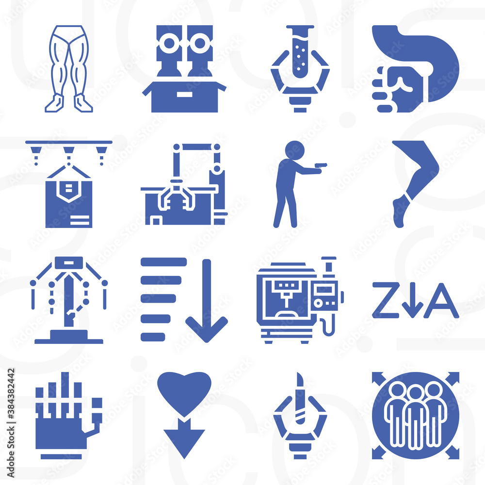 16 pack of limb filled web icons set 16 pack of limb filled web icons set