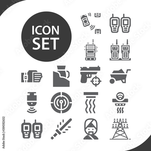 Simple set of infrared related filled icons.