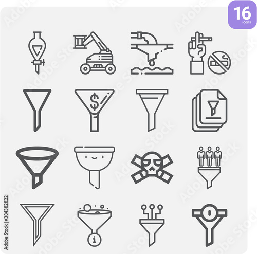 Simple set of anti related lineal icons.