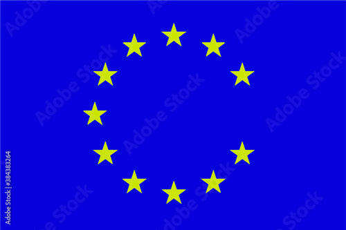 There is no star on the flag of the European Union. Britain left the EU. Vector illustration