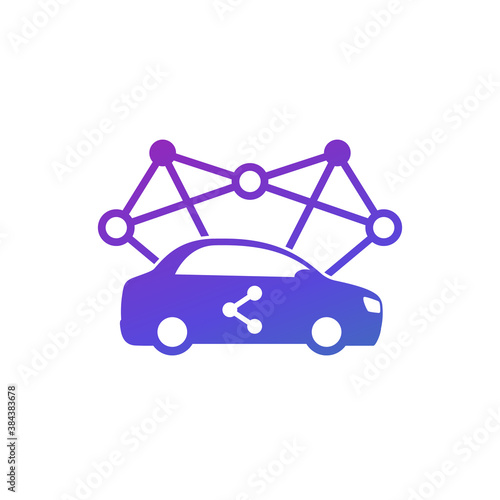 carsharing icon for web and apps, vector