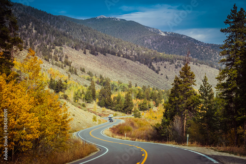 Cottonwood Pass Road Colorado in fall