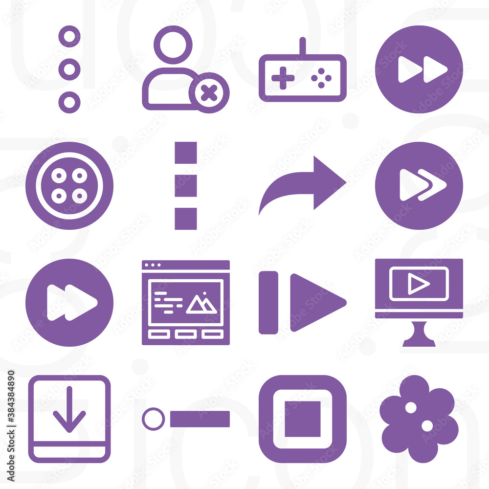 16 pack of continue filled web icons set 16 pack of continue filled web icons set