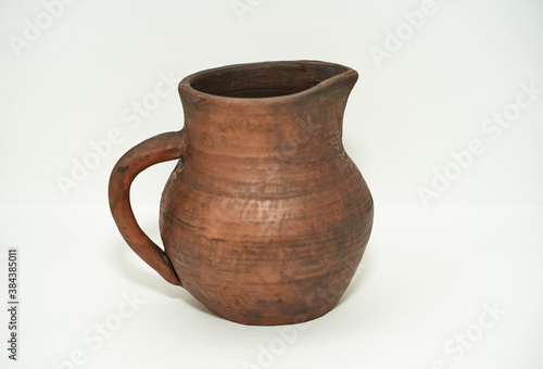 ceramic vase Krynka isolated on a white background
