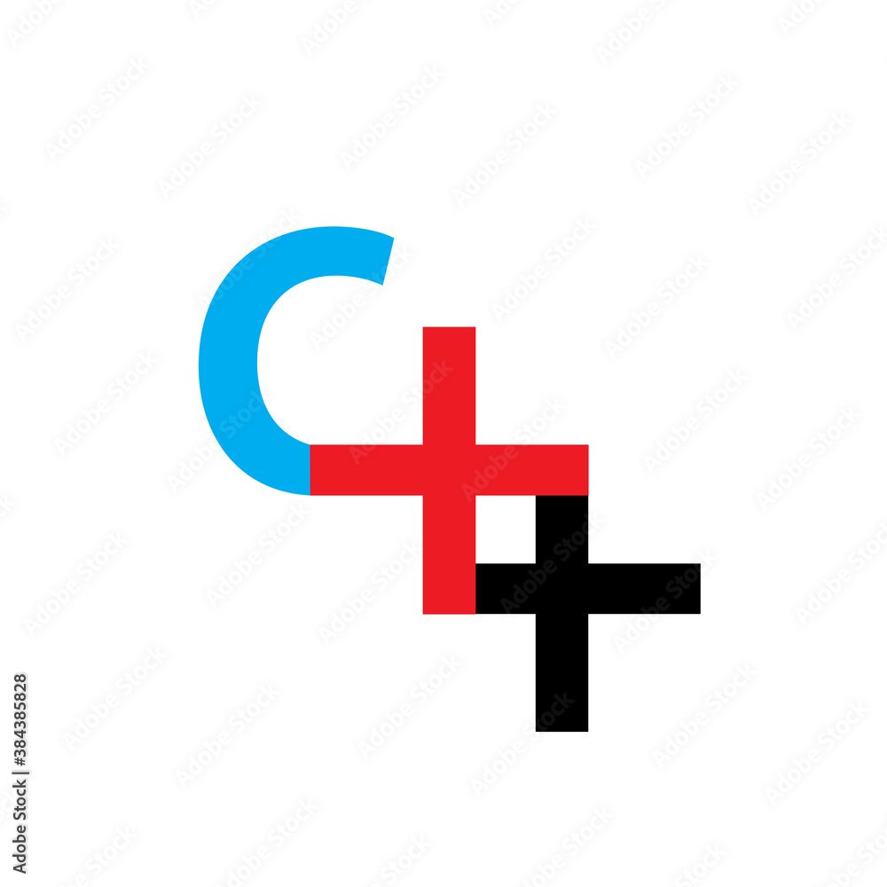 Obraz premium C plus plus logo design vector
