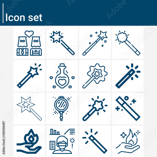 Simple set of deception related lineal icons.