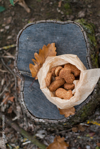 Herbstmotiv, kleiner Snack, hausgemachte Kekse photo