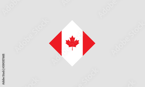 Canada flag diamond vector illustration