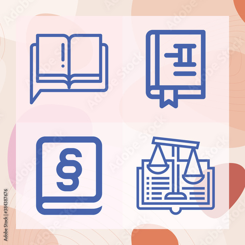 Simple set of police force related lineal icons