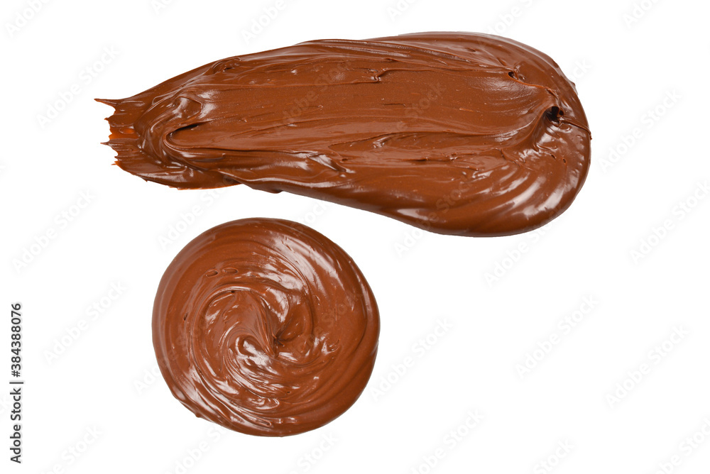 Chocolate cream background. Space for text or design. Isolated on white. Chocolate cream background. Space for text or design. Isolated on white.