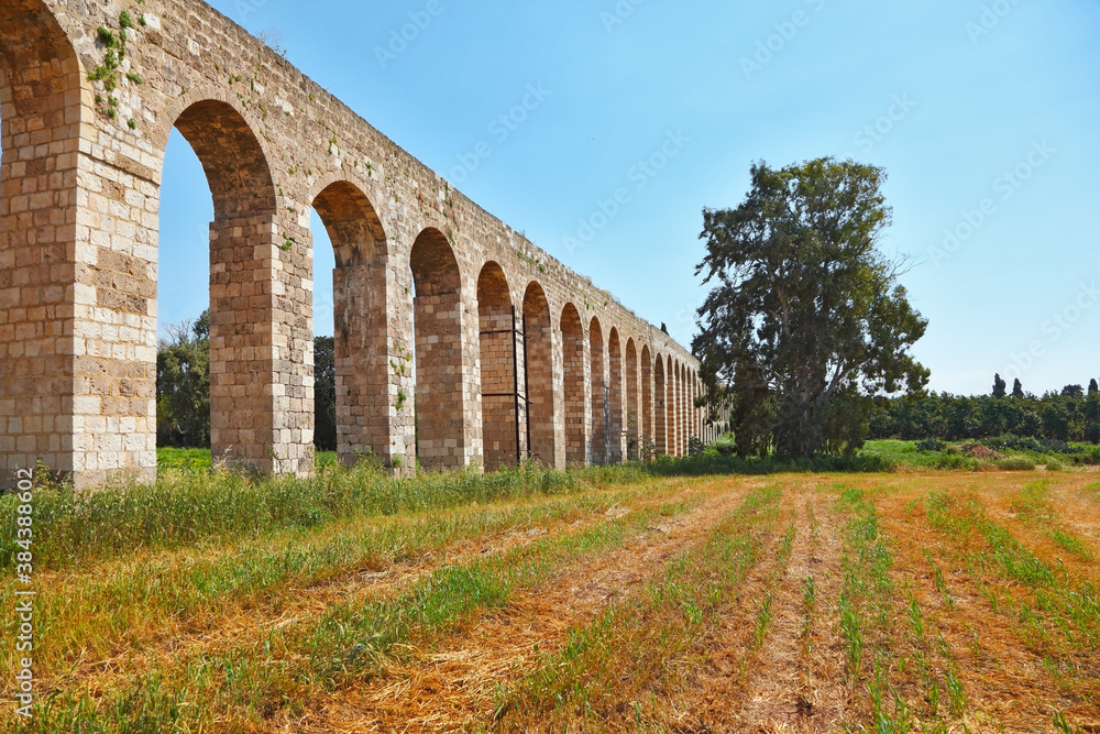 The Roman antique aqueduct