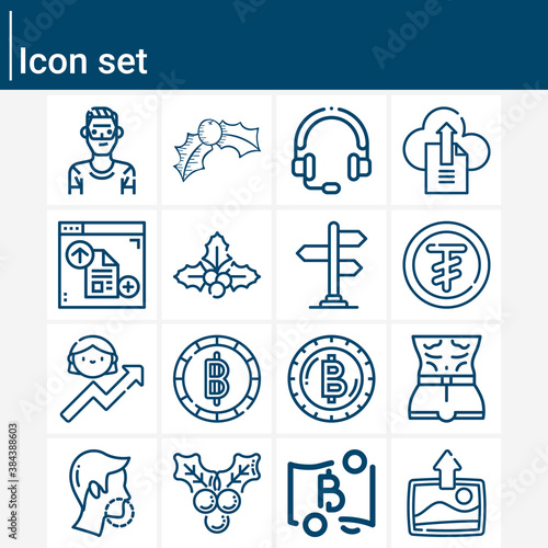 Simple set of anyone related lineal icons.