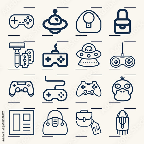 Simple set of objectively related lineal icons.