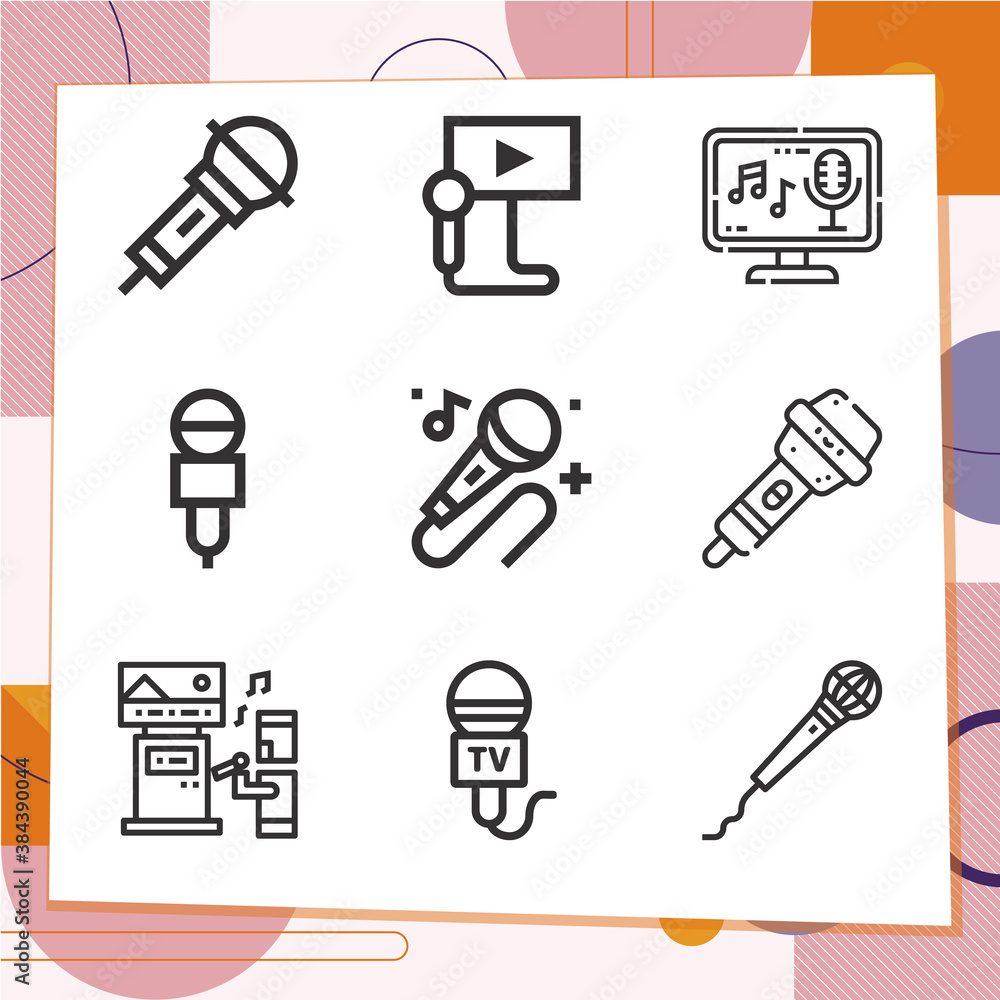 Simple set of 9 icons related to int Simple set of 9 icons related to int