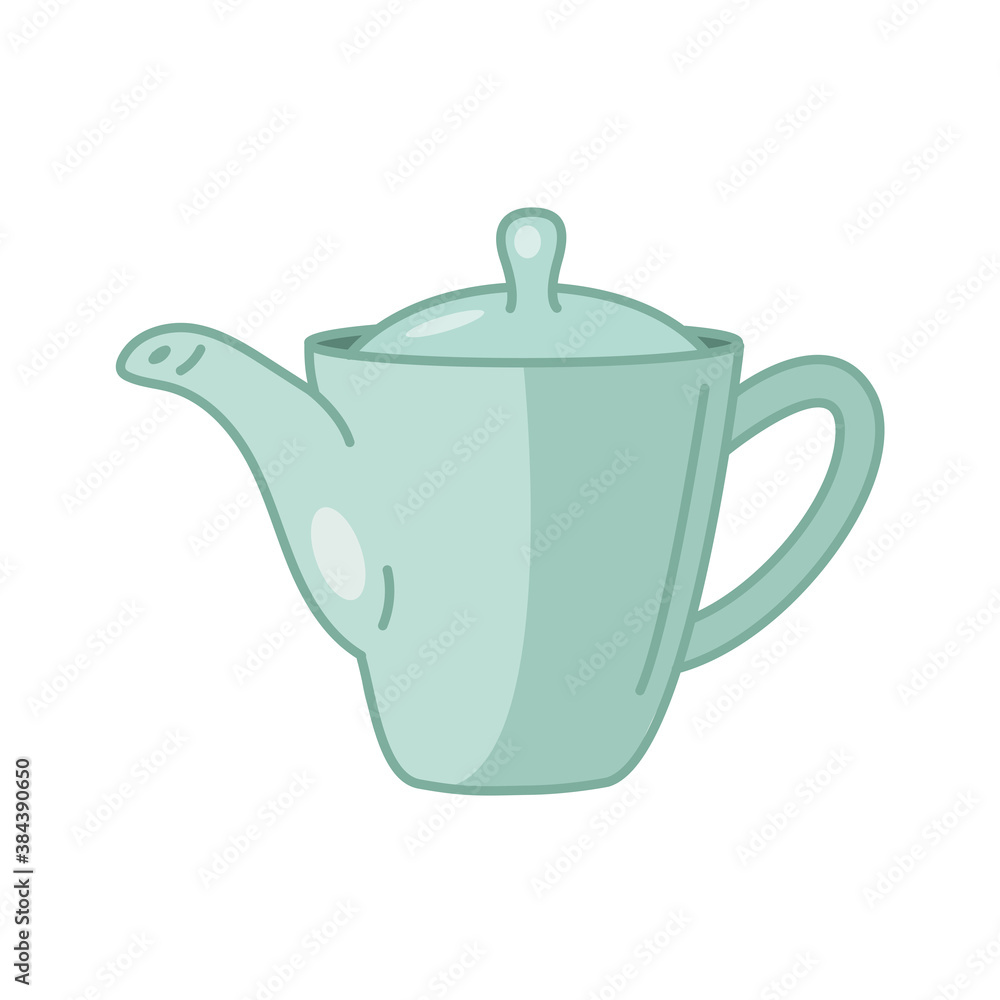 tea kettle line and fill style icon vector design tea kettle line and fill style icon vector design
