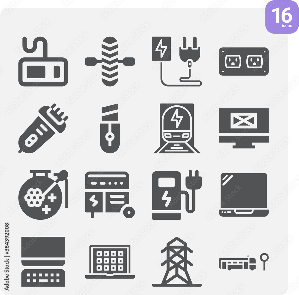 Simple set of utilities related filled icons. Simple set of utilities related filled icons.