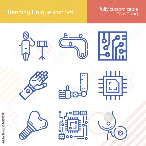 Simple set of shunt related lineal icons.