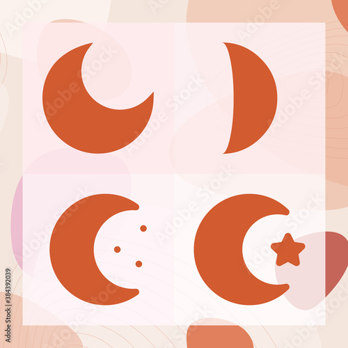 фотографія Simple set of lunar month related filled icons