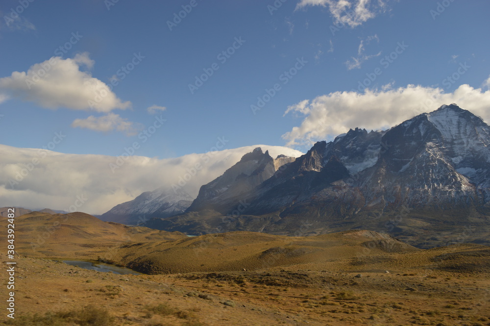 Hiking around the stunning but dramatic Torres del Paine National Park in Patagonia, Chile Hiking around the stunning but dramatic Torres del Paine National Park in Patagonia, Chile