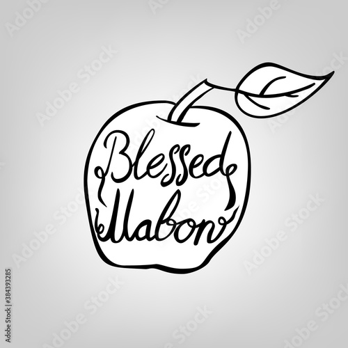 mabon black ink lettering - blessed mabon