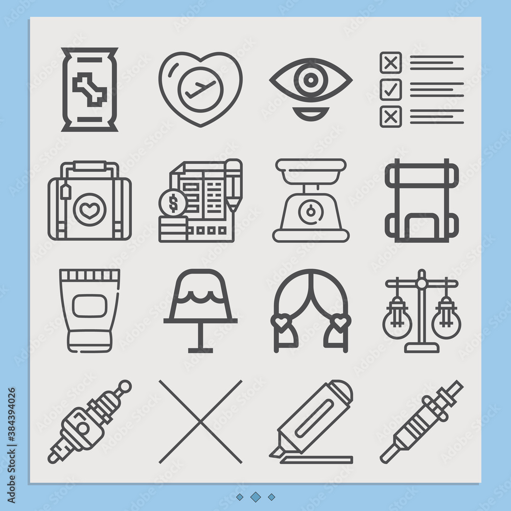 Simple set of set off related lineal icons. Simple set of set off related lineal icons.