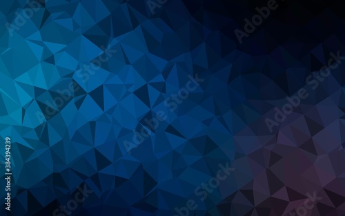 Dark BLUE vector polygonal template.