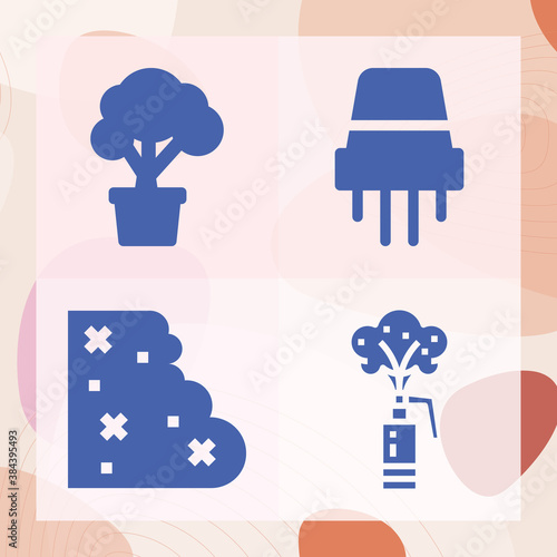 Simple set of weed related filled icons