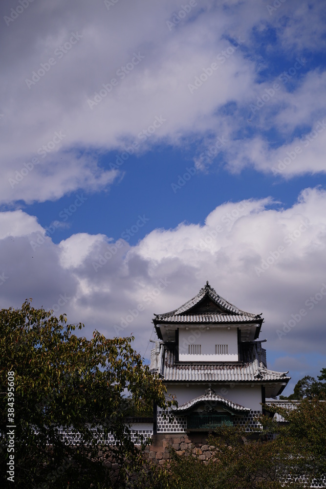 Kanazawa castle under blue sky at Kanazawa Japan. Kanazawa castle under blue sky at Kanazawa Japan.