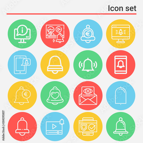 16 pack of due process  lineal web icons set