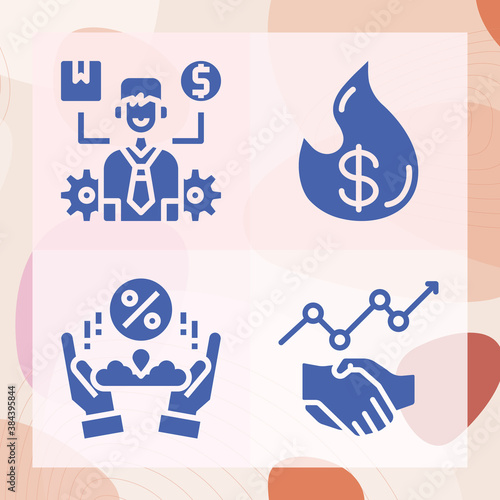 Simple set of worth related filled icons