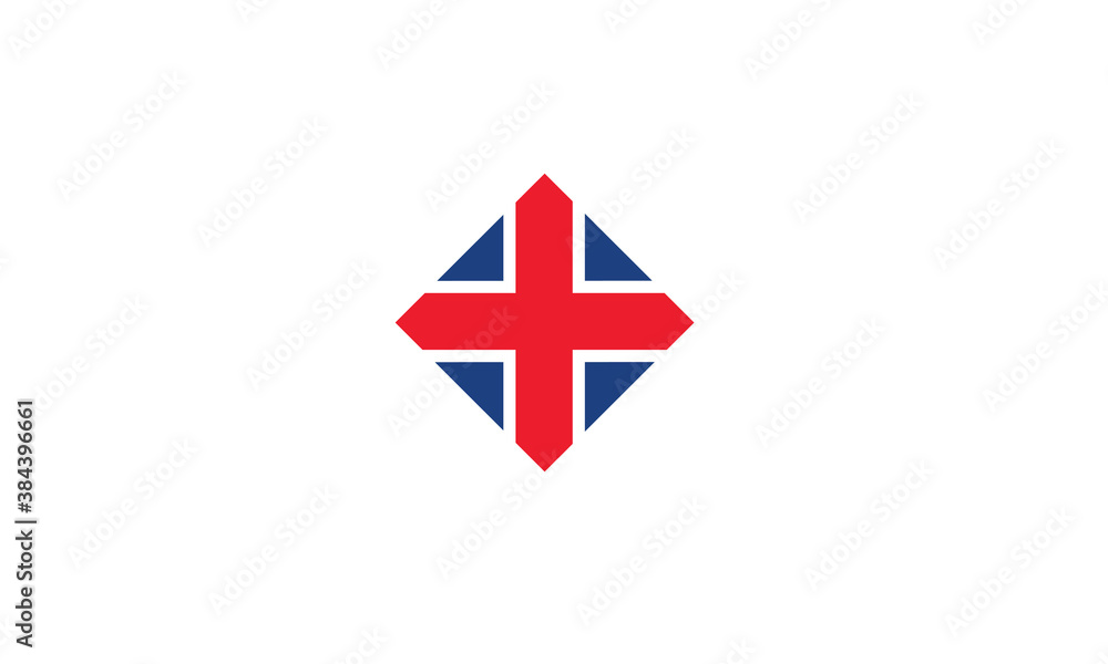Iceland flag diamond vector illustration Iceland flag diamond vector illustration