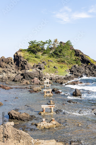 island shrine Okunoto Ishikawa in Japan photo