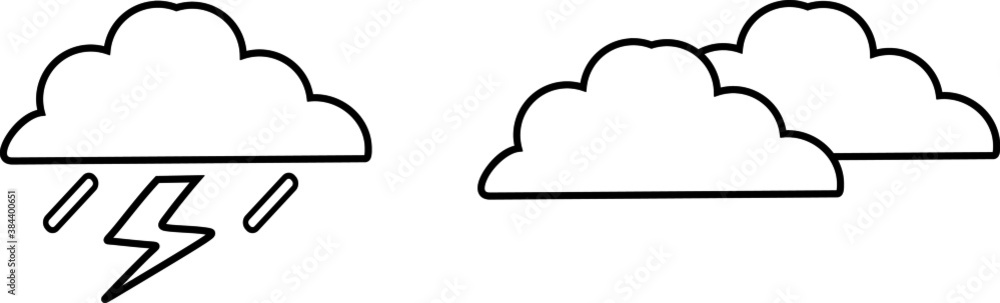 Coloring book with clouds, sun and moon images - vector illustration, perfect for children's books. Coloring book with clouds, sun and moon images - vector illustration, perfect for children's books.