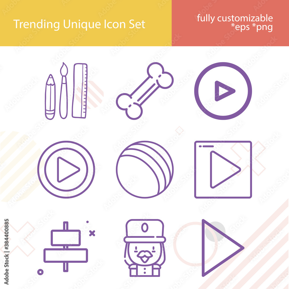 Fototapeta premium Simple set of encounter related lineal icons.