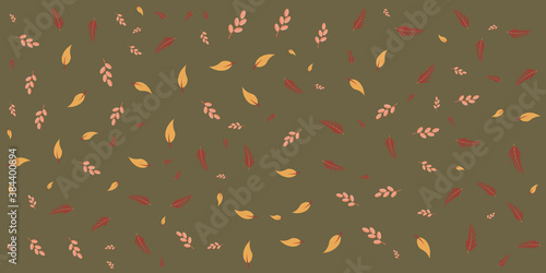Hello autumn falling leaves. Autumnal foliage fall and poplar leaves. Autumn design. Templates for placards, banners, flyers, presentations, reports.