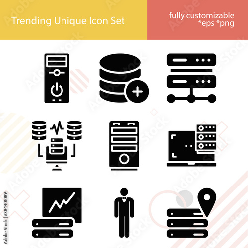 Simple set of wine steward related filled icons.