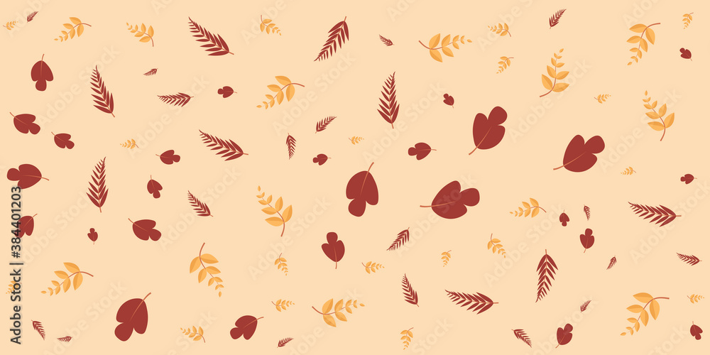 Vector set of abstract backgrounds with copy space for text - autumn fall leaves doodle seamless pattern Vector set of abstract backgrounds with copy space for text - autumn fall leaves doodle seamless pattern