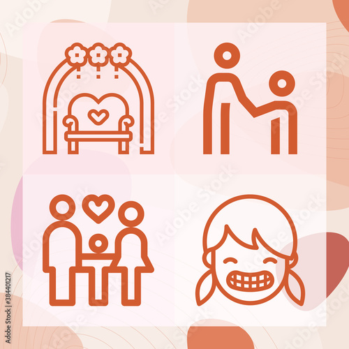 Simple set of child related lineal icons