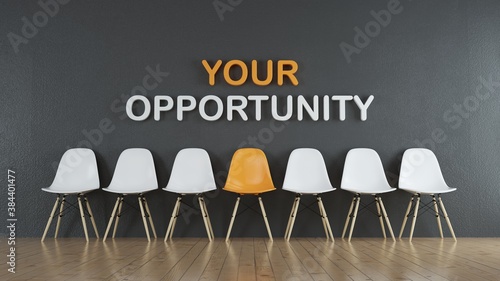 Waiting for job interview, this is your opportunity. Orange version.
