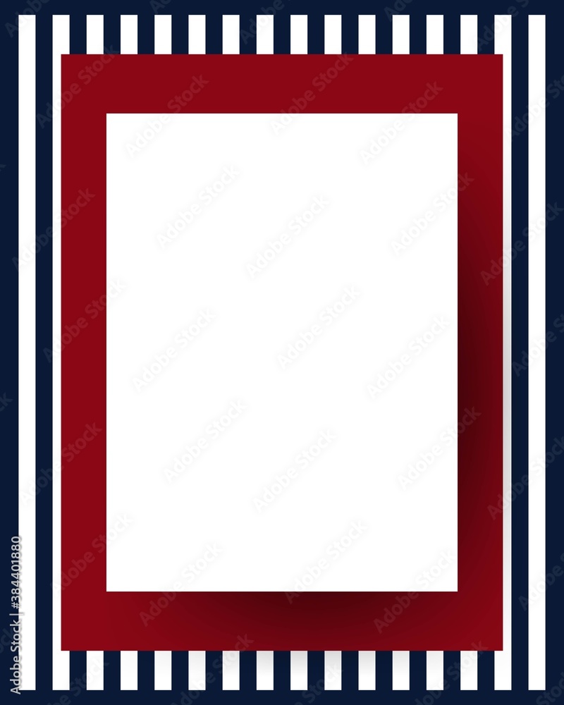 Blue and red USA stars and stripes page border frame design Blue and red USA stars and stripes page border frame design