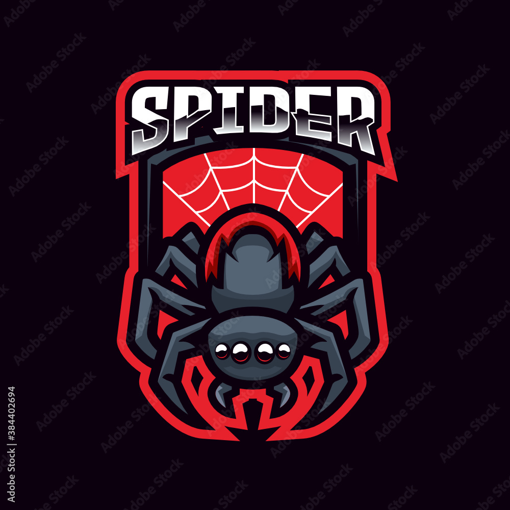 Spider e-sport logo mascot emblem