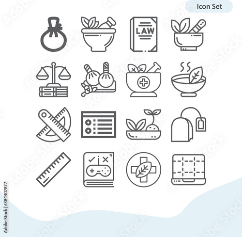 Simple set of govern related lineal icons.