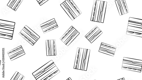 sandwich on white background, pattern, vector illustration. home and restaurant decor, stylish wallpaper. in the style of a pencil drawing. black and white stylish decor. fast food, quick bite