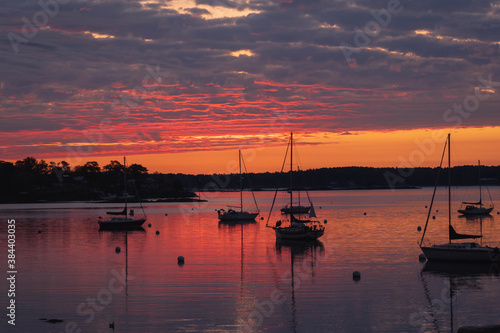 Sunrise at Portsmouth Marina - Kittery Maine.