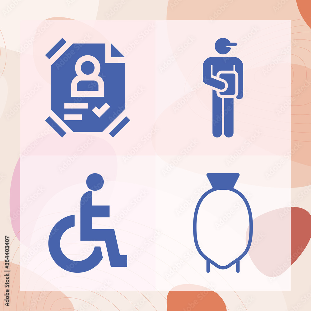 Simple set of kind related filled icons Simple set of kind related filled icons